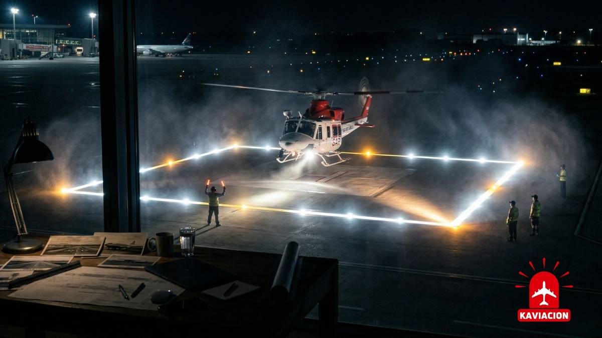 Kaviacion iluminación señalización balizaje aeropuertos y helipuertos